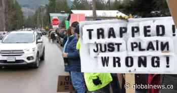 ‘We’re being held hostage’: B.C. residents protest ongoing inland ferry strike