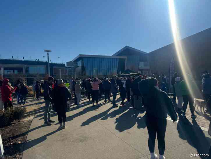 Residents start the new year off on the right foot walking around scissortail park