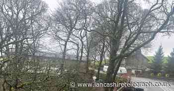 Road closed due to landslip following heavy rain