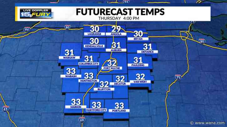 Measureable snowfall and temps in the deep freeze