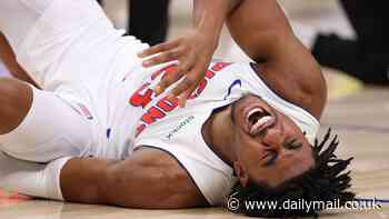 Pistons star Jaden Ivey left screaming on floor in agony after horror injury... before leaving game on stretcher