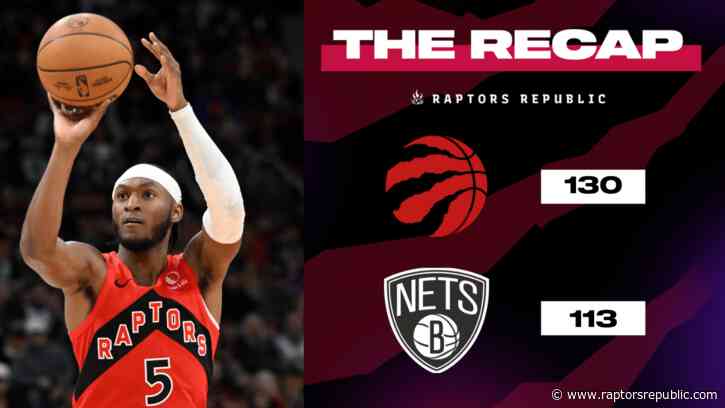 Raptors’ Immanuel Quickley returns in exuberant win over the Nets