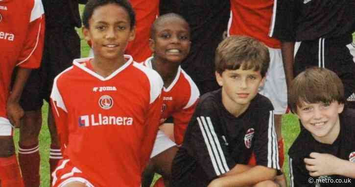 Throwback photo reveals Hollywood superstar playing against England footballer when they were kids