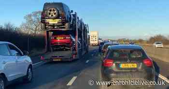 A1(M) blocked in County Durham and one person taken to hospital after serious crash