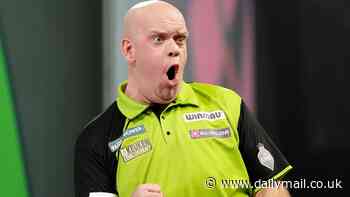 Michael van Gerwen cruises past Chris Dobey to reach World Darts Championship final for the seventh time