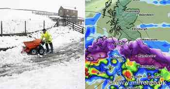 Britain faces mega 400-mile wall of snow in just days as weather maps turn purple