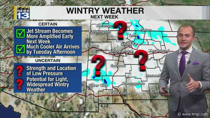 Warmer before wintry weather moves into New Mexico