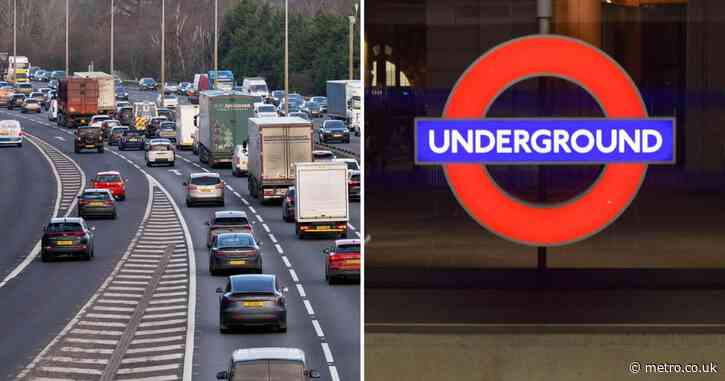 London commuters face travel delays on both M25 and Underground