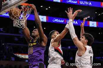 LeBron James and Max Christie lead Lakers past Portland with Anthony Davis out