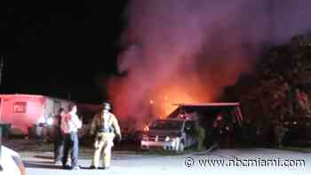 Resident says dog that woke her up as fire swept through Davie home saved her life