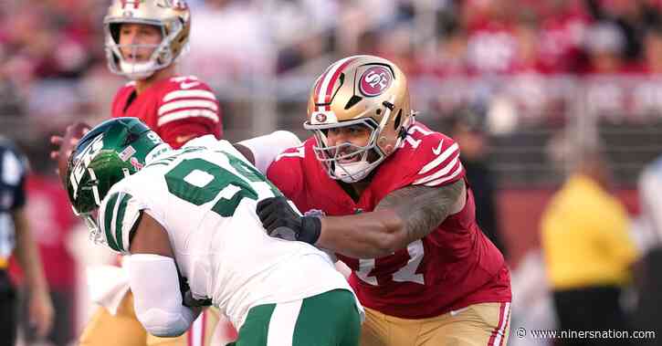 Do the 49ers intend to move rookie starter Dominick Puni away from right guard in 2025?