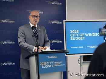 Windsor mayor proposes 2.99 per cent tax hike in 2025 budget