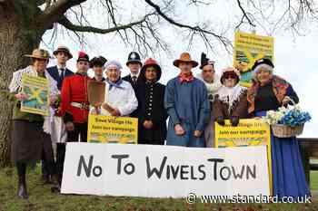 Protesters hit out at housing plan in village which ‘inspired Camberwick Green’