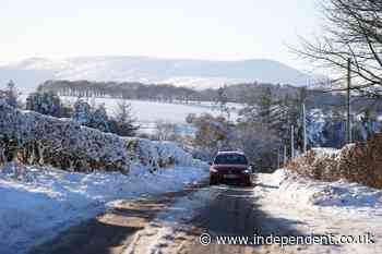 Amber weather warnings issued as child dies in car crash after temperatures plummet to -7C