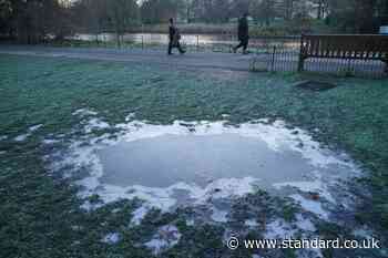 London braces for snow and freezing temperatures as amber cold-weather alert issued for weekend