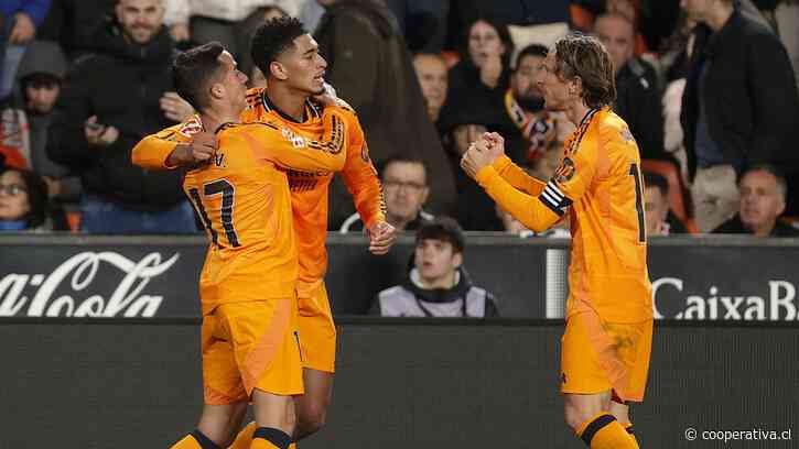 Real Madrid remontó ante Valencia pese a la expulsión de Vinícius y alcanzó el liderato