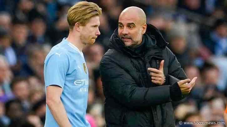 “That is not my business” – Manchester City boss Pep Guardiola on Kevin De Bruyne approaching end of contract (Video)