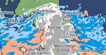 Latest Met Office weather maps show exact time snow will hit the North East on Saturday night