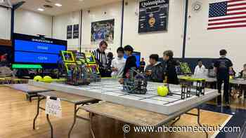 Dozens of middle schoolers show off skills at robotics competition in Hamden