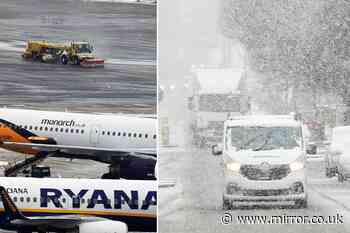 Snow forces Bristol Airport to suspend all flights as extreme weather sparks travel chaos