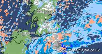 Latest Met Office weather map shows exactly when snow will fall in North East