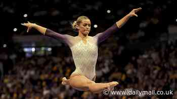 Olivia Dunne performs the 'Donald Trump dance' with LSU teammate Kylie Coen