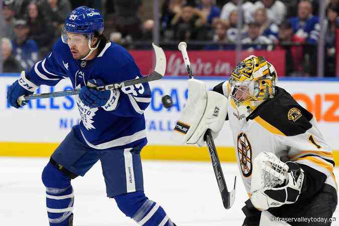 Matthew Knies nets hat trick as Leafs beat Bruins 6-4 in Auston Matthews return