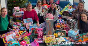 York pub surprises school with mountain of gifts after selling shots for charity