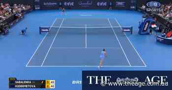 Brisbane International Highlights: Aryna Sabalenka v Polina Kudermetova