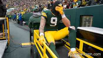 Packers' Watson carted off; Love leaves hurt too