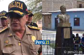 Policía recupera busto de Miguel Grau que fue robado en Piura: 'El ladrón no es peruano'