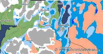 Latest Met Office weather map shows exactly when North East will be hit with heavy rain and snow