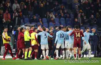 Video: Castellanos receives red card and sparks brawl in Roma vs Lazio