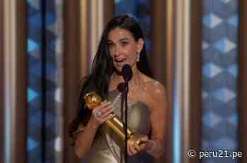 Demi Moore gana su primer Globo de Oro por ‘La Sustancia’ (VIDEO)