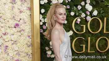 Silver screen siren! Nicole Kidman shows off some side boob in a very revealing slinky gown at the 2025 Golden Globes