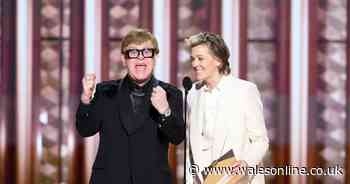 Elton John gives health update at Golden Globes saying 'not as bad'