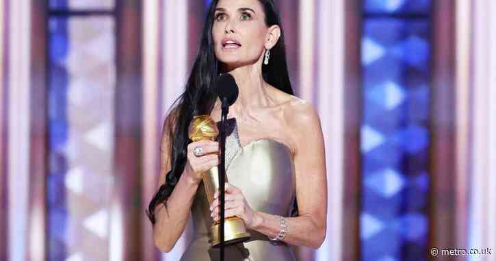 Demi Moore family ‘weeping’ as she wins first Golden Globe aged 62