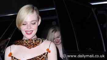 Elle Fanning and sister Dakota don leggy looks for UTA's Golden Globes afterparty