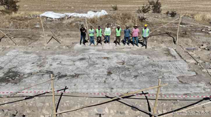 Turkish Farmer Unearths Massive Roman Mosaic While Planting Cherry Trees