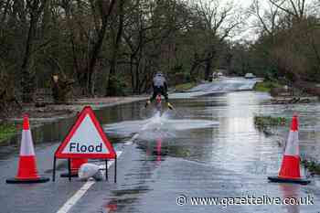 Map shows Government flood alerts in place for Teesside as temperatures 'feel like' -3C