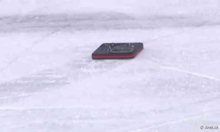 He plays in the KHL and brings his phone with him onto the ice rink.