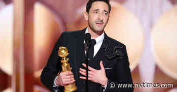 Adrien Brody Wins His First Golden Globe for ‘The Brutalist’