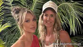 Lady Victoria Hervey wears a controversial MAGA cap as she enjoys a relaxing winter break in Barbados with Lizzie Cundy and Claire Sweeney