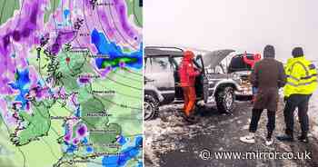 Britain facing mega 10 inches of snow - all 41 UK counties that could see snowfall this week