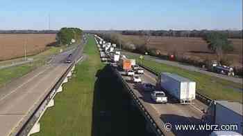 TEAM 2 TRAFFIC: Eastbound lanes of Interstate 10 are closed before La. 415 due to tractor-trailer crash