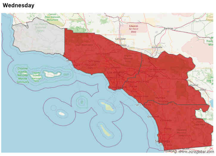 Here’s where the Santa Ana wildfire threat will be highest this week