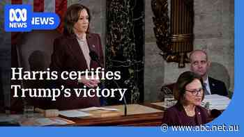 Kamala Harris presides over certification of Donald Trump's victory