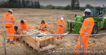 Roman stone coffin uncovered during Cambridgeshire A47 roadworks to appear on TV