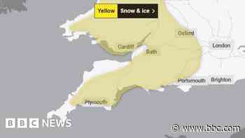 Snow and ice warning for parts of South West