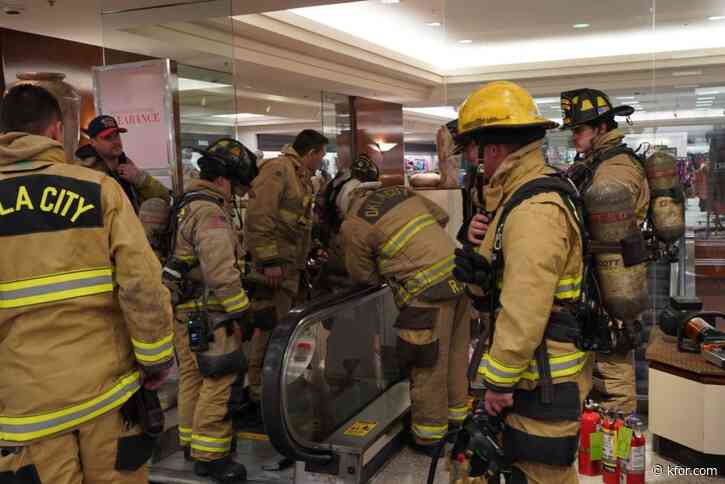 Brief evacuation at Penn Square Mall due to escalator fire